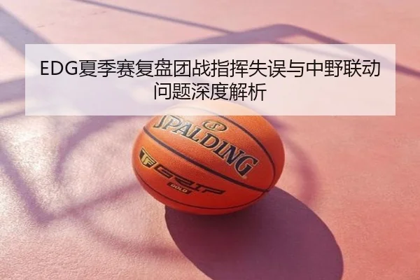 EDG夏季赛复盘团战指挥失误与中野联动问题深度解析